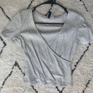 Grey crop top